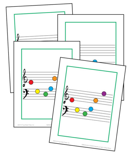 Sheet Music Dot Cards